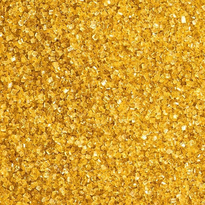 Gold Sugar Sprinkles for Baking Edible, Gold Sanding Crystal Sugar for Baking 130g/4.6oz, Cupcake, Cookie and Donuts Toppings, Wedding, Birthday Party Supplies