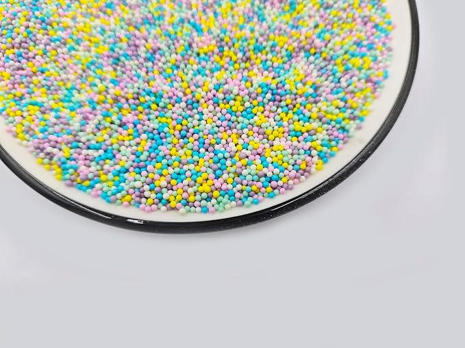 Edible Easter Nonpareil Sprinkles, 2mm Sugar Pearls for Cake Decorating, Baking, Ice Cream, Cookies, Cupcake Topper Autumn Decorations,4.59oz