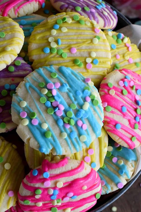 Easter Sprinkles for Cake Decorating Edible Rainbow Confetti Yellow Green Blue Pastel Sprinkles Mix 7 ounce for Cookies Chocolate Ice Cream Cupcake Topper