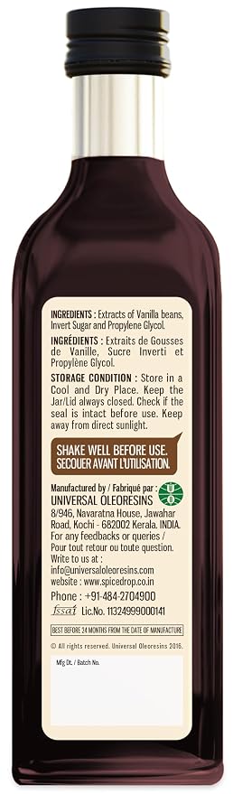 Pure Madagascar Vanilla Extract – Alcohol-Free, 1.69 Oz – 100% Natural, Rich & Aromatic – Perfect for Baking, Desserts, Milkshakes & Ice Cream – Superior to Vanilla Essence