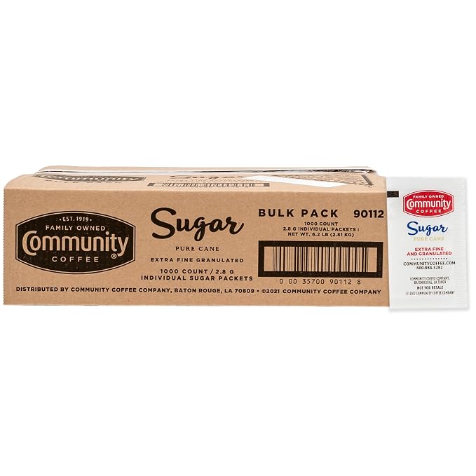 Community Coffee Sugar Bulk Pack, 1000 Count