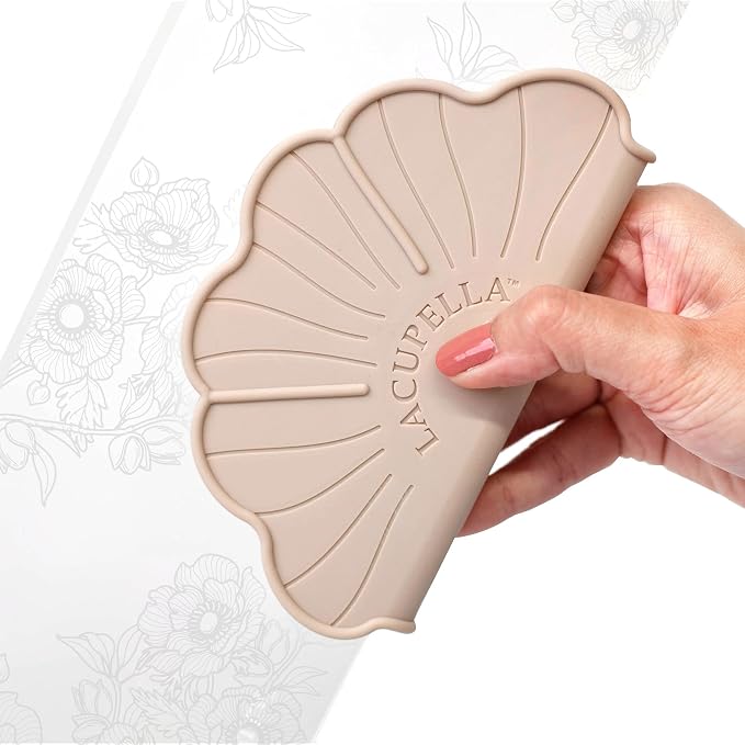 Lacupella Cake Decorating Comb Scraper Shaper For Buttercream Icing and Ganache 12" Tall Set of 3 Patterns (Comb Silicone Grip)