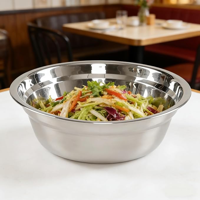 Meal Prep Stainless Steel Mixing Bowl (4-Piece Set) Stainless Steel Nesting Bowls, Home, Refrigerator, and Kitchen Food Storage Organizers Bowl, Heavy Duty, No Lids