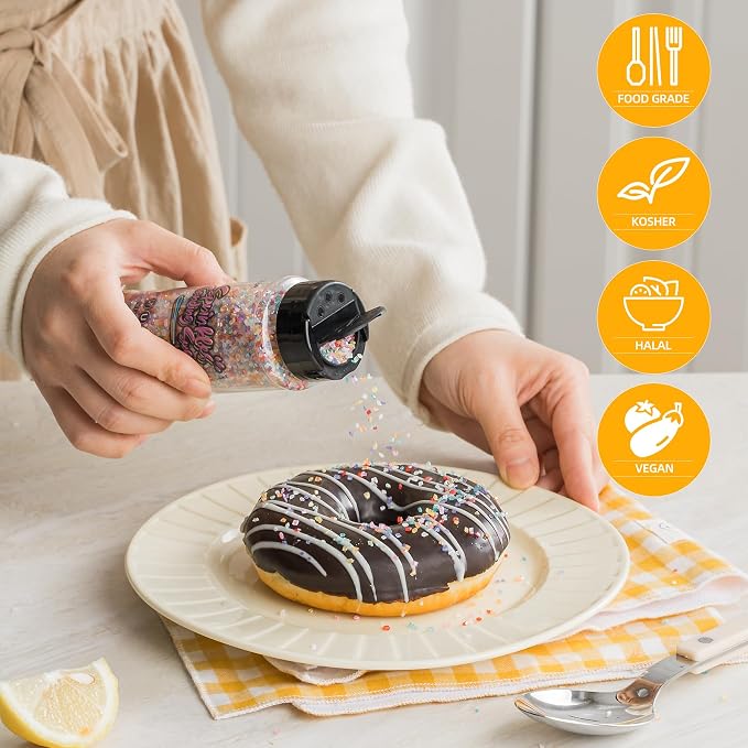 Fall Sprinkles for Baking, 5oz Edible Autumn Sanding Sugar Sprinkles for Cake Decorating Chocolate Ice Cream Toppings Cupcake Toppers Thanksgiving Party Cookies Dessert Food Supplies