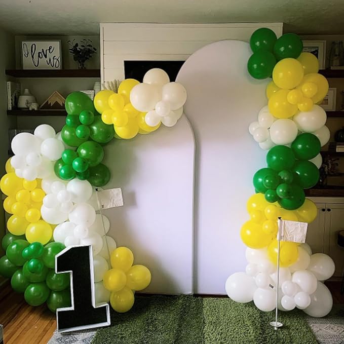 120pcs Green Balloon Arch Kit, 18 12 10 5 inch Green Latex Balloons Different Sizes Balloon Garland for Birthday Baby Shower Tropical Party Decorations