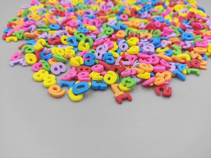 Colorful edible school enrollment Number set - perfect sugar decoration for the start of school -123 sprinkles and number figures for cakes and cupcakes Decorating, 2.5oz
