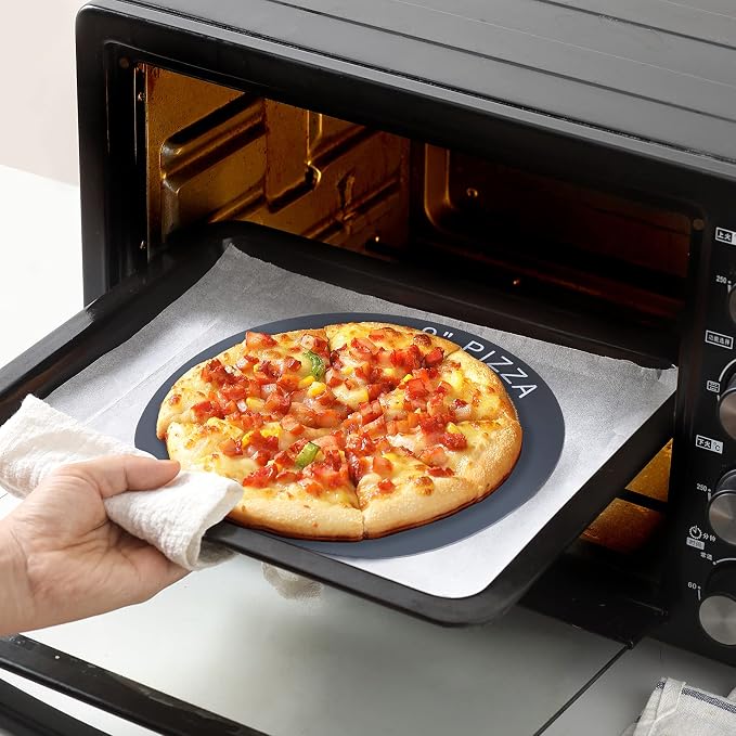 GUANCI Silicone Baking Mat Set of 6, Includes 25"x17.5" Large, 2 Medium 16.5"x11.6", 2 Small 11.75"x8.25", 9" Round, All Mats 0.70mm Thick, Non-Stick Reusable Baking Mats for Pizza, Cookie, Bread