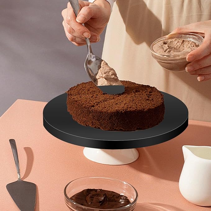 10packs Cake Boards 12 Inch Round,1/2" Thick Cake Drum, Cake Board Food Grade Cake Base, White Cake Cardboard Circles Bases para Pasteles for Wedding & Party & Pizza Desserts（Black 12inch/10pcs）