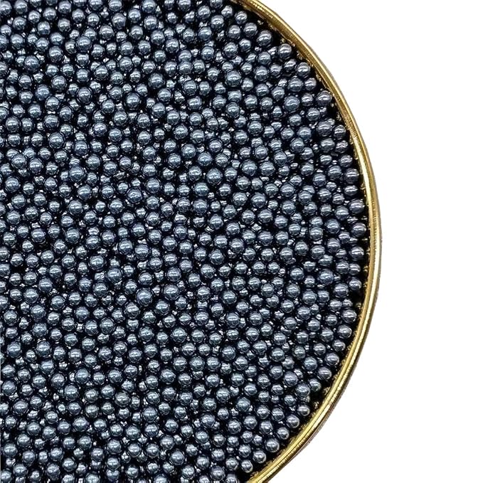 Black Sprinkles Edible Pearls,Cake Sprinkles 130g 4.6OZ,Cookie Sprinkles,Sugar Pearl, Edible Candy Pearls for Cake Cupcake Decorationg(4mm-Black)