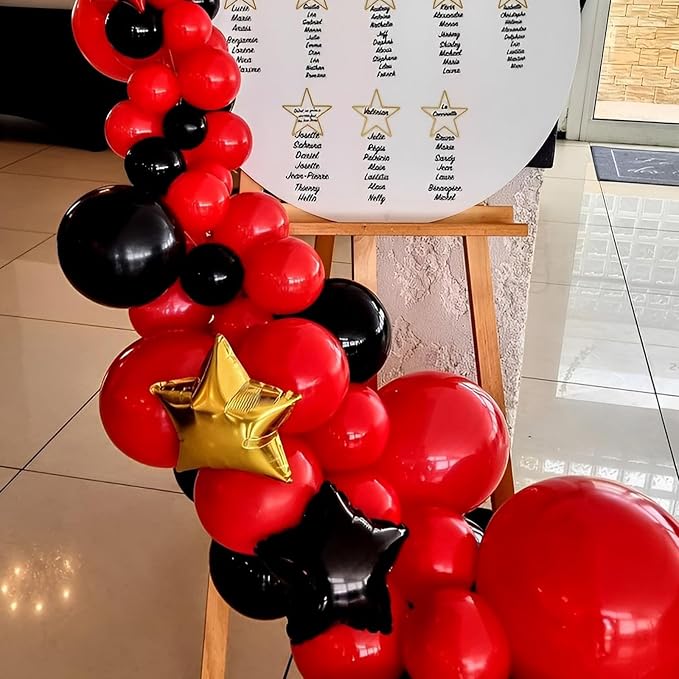 Voircoloria 110pcs Red Balloons 12inch Red Latex Party Balloons for Valentine's Day, Graduation, Wedding, Birthday, New Year, Baby Shower, Christmas, Anniversary Party Decorations
