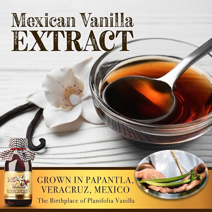 Villa Vainilla Pure Vanilla Extract - Premium Concentrated, Real, Natural, Gourmet Flavor from Mexico (64 Fl Oz/0.5 GL)