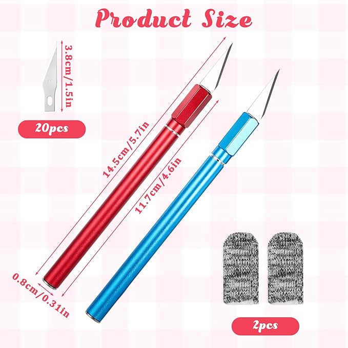 Bread Lame with 20 Blades and 2 Finger Cots Comfortable Grip Bread Scoring Knife for BreadBaking Stainless Steel BreadLame Dough Scoring Tool