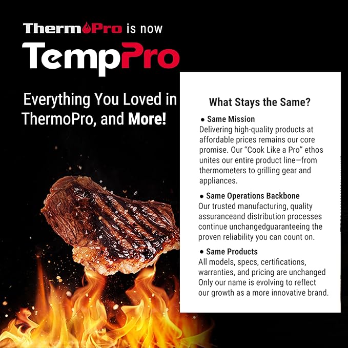 TempPro TP829 1000ft Wireless Meat Thermometer Digital for Grilling and Smoking, 4 Meat Probes Grill Thermometer for Outside Grill, Thermometer Cooking Gift for Dad Him Husband (Previously ThermoPro)