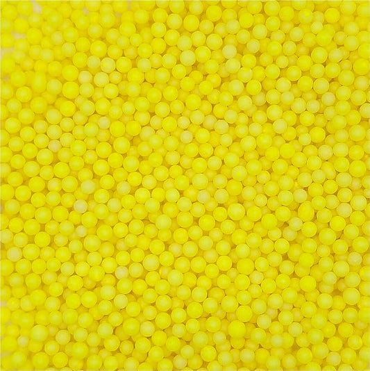 NCS Neon Yellow (Under Blacklight) 4mm Edible Sugar Pearls Sprinkles – Cupcake, Cake, Cookie & Baking Decorations, 7 oz