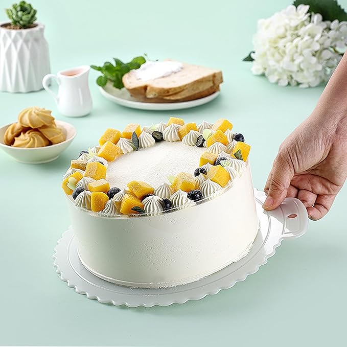 1 Set Cake Decorating Turntable Kit Cake Turntable with 1Frosting Angled Spatula 3 Icing Smoother Scrapers 1Cake Pad (Black)