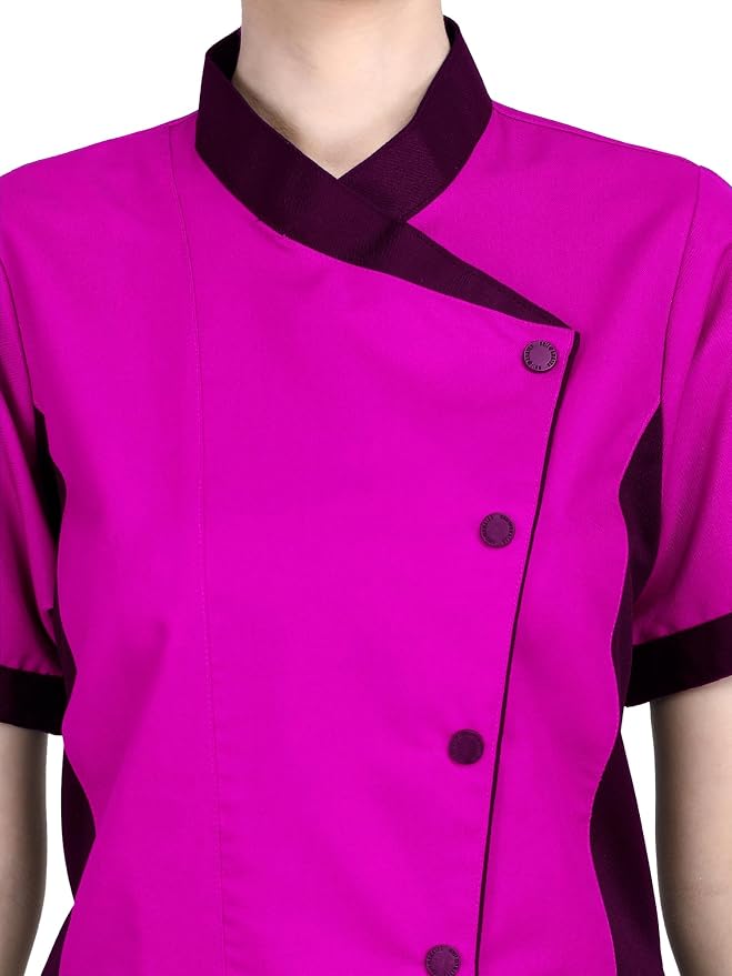 Short Sleeves Only Women's Ladies Side Mesh Chef's Coat Jacket