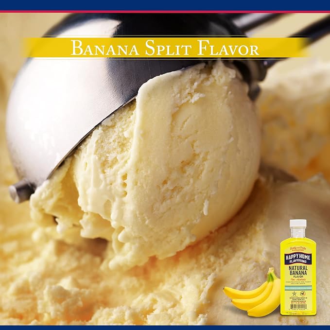 Happy Home Natural Banana Flavoring, Non-alcoholic, Certified Kosher, 7oz.