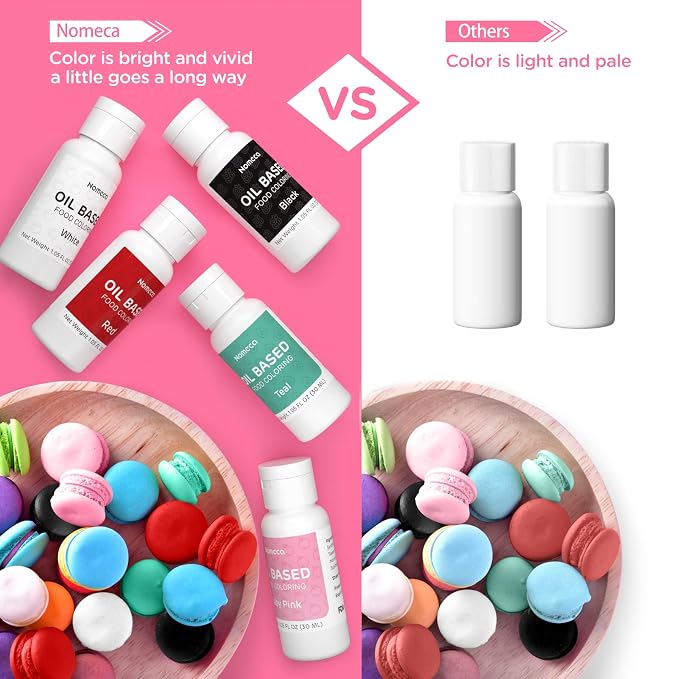 Oil Based Food Coloring for Chocolate - 30 Milliliters Upgraded Light Pink Oil Food Color for Baking Cake Decorating, Edible Food Dye for Candy Melts Cookies Easter Egg Icing Fondant Meringues