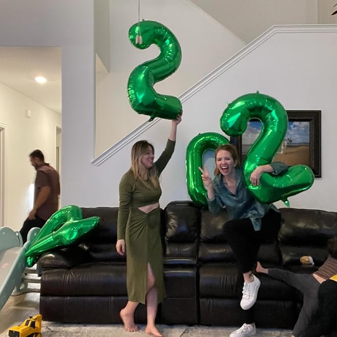 Dark Green Number 7 Balloon 40 Inch, 7th Birthday Party Decorations for Children, Giant 7 Foil Balloon for Party Supplies