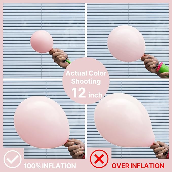 PartyWoo Baby Pink Balloons 100pcs Different Sizes of 36 18 12 10 5 Inch Pastel Light Pale Pink Balloon Arch Kit for Baby Shower Gender Reveal Wedding Princess Birthday Party Decorations Pink-Q18