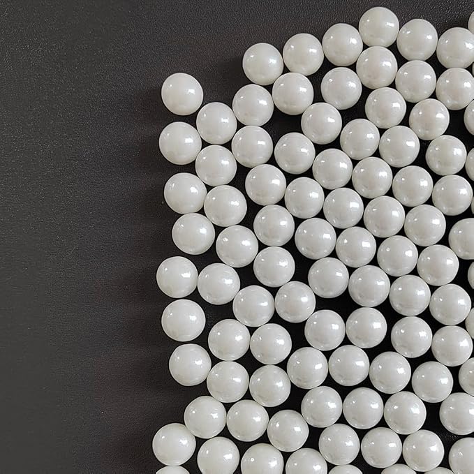 Homankit White Pearl Sprinkles Edible Pearls for Cake Decorating, 10mm 120g/4.23OZ Sugar Pearls Cake Decorations for Baking Cookie Cupcake Toppers Ice Cream Toppings Birthday Wedding Supplies
