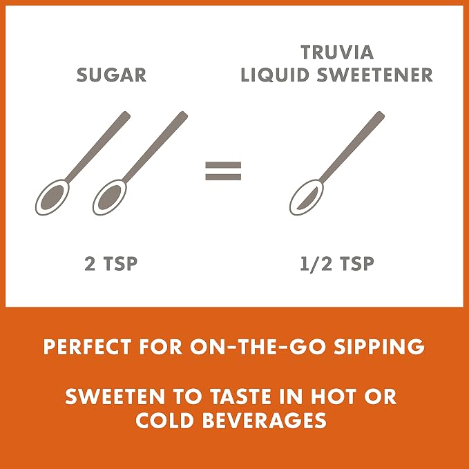 Truvia Zero-Calorie Liquid Sweetener from the Stevia Leaf, 2.7 Fl Oz bottle, Caramel flavor (Pack of 2)