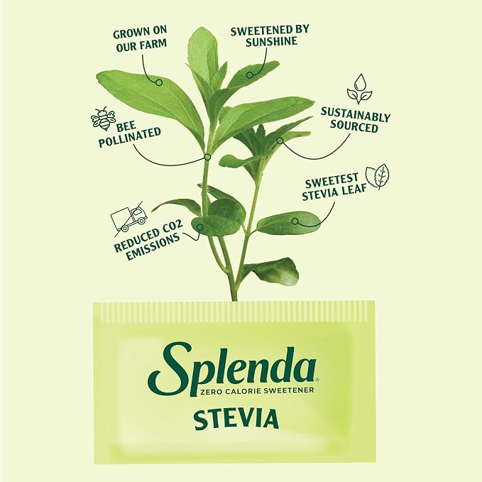 SPLENDA Stevia Zero Calorie Sweetener for Baking, Plant Based Sugar Substitute Granulated Powder, Resealable Twin Pack Bags, 25.22 Ounce (Each Pouch: 12.61 oz)
