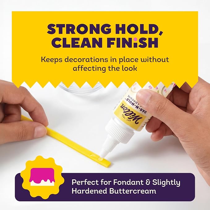 Wilton Dab-N-Hold Edible Adhesive - Clear Food Glue - Baking Accessory for Cake Decoration, Fondant, Sugar Sheets & Icing Decorations - Easy-to-Use - 2 fl oz