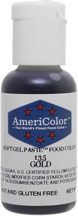 AmeriColor Soft Gel Paste - Gold Food Coloring, .75 Ounce
