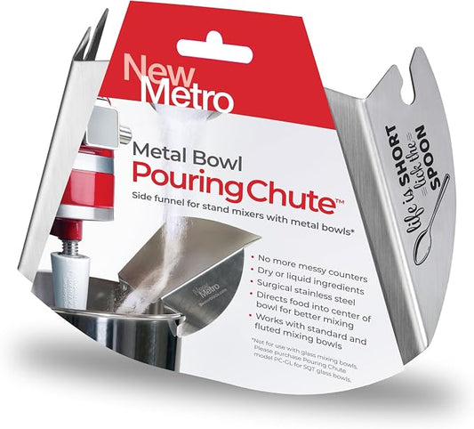 New Metro Design Pouring Chute Stand Mixer Replacement Pouring Shield with Unique Laser Etched Motto, Life is Short, Lick the Spoon
