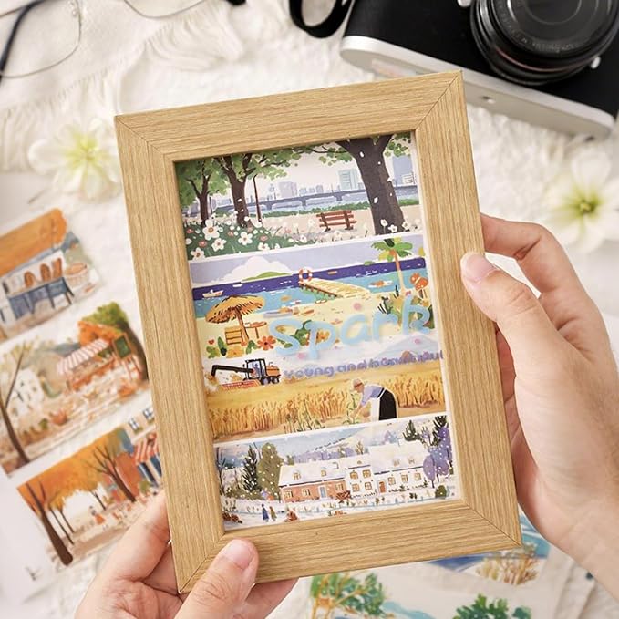 Autumn Series Sticker Scrapbooking Supplies for Junk Journal, 10 Sheets PET Stickers and 10 Sheets Washi Stickers