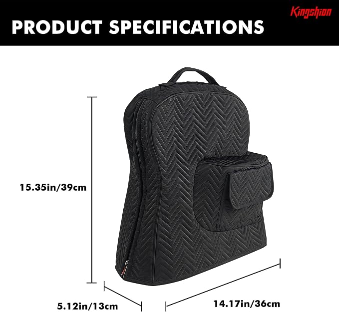 Stand Mixer Cover Compatible with KitchenAid Tilt-Head Mixer, Quilted Dust Cover with Zipper Back & Side Pockets, Protective Storage Bag for Mixer Accessories, Black