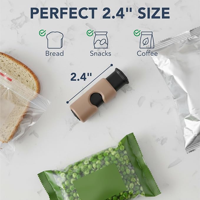 Mr. Pen- Squeeze and Lock Bread Bag Clips, 2.4 Inch, 8 Pack | Multicolor Squeeze Lock Clips, Reusable Bag Closures for Bread, Snacks, Coffee, Food Storage, Fits Thick and Thin Bags