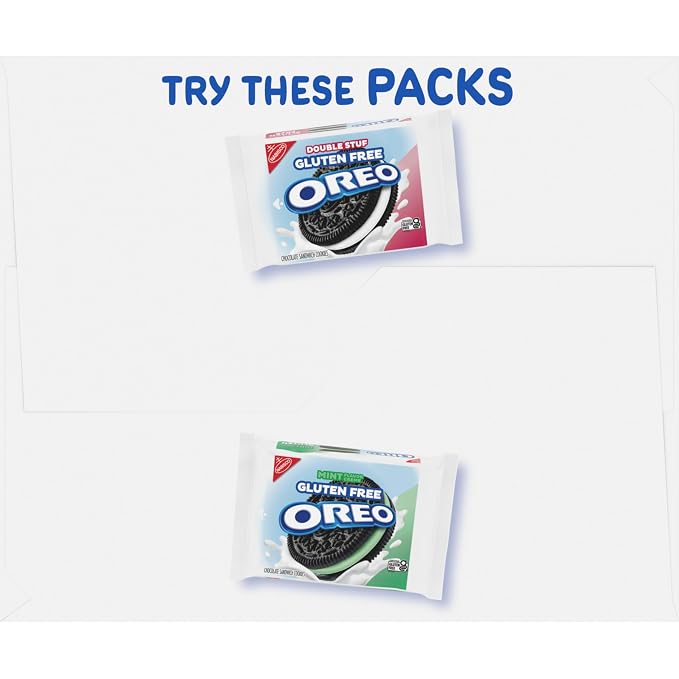 OREO Gluten Free Original & Double Stuf Chocolate Sandwich Cookies Variety Pack, Gluten Free Cookies, 20 Count (Pack of 4)