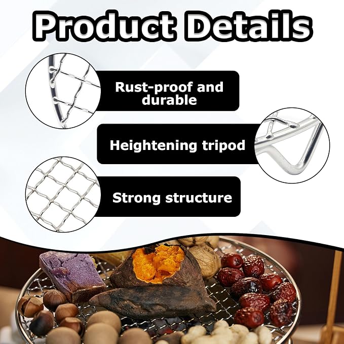 6-Inch Round Cooling Rack,Wire Rack For Cooking,Cooling Racks For Cooking And Baking With 20mm Legs,Wire Cooling Rack For Baking,Stainless Steel Cooling Racks For Cooking Baking Steaming Bbq