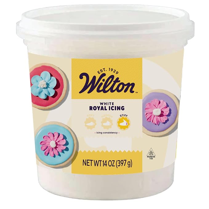 Wilton Royal Icing - For Cake, Cookie & Cupcake Decorating - Pre-Mixed & Ready to Use - Has a Stackable Finish - White, Stiff Consistency