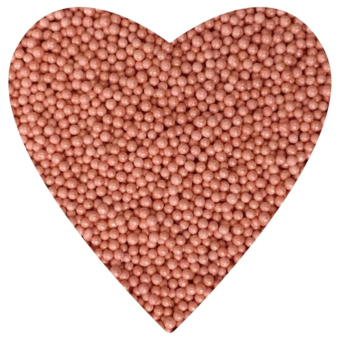COOL MOM SPRINKLES Rose Gold Nonpareils Sprinkles (4 oz.) – Themed Sprinkles for Decorating Cakes, Cupcakes, Cookies & Desserts – Packaged in the USA/Gluten-Free