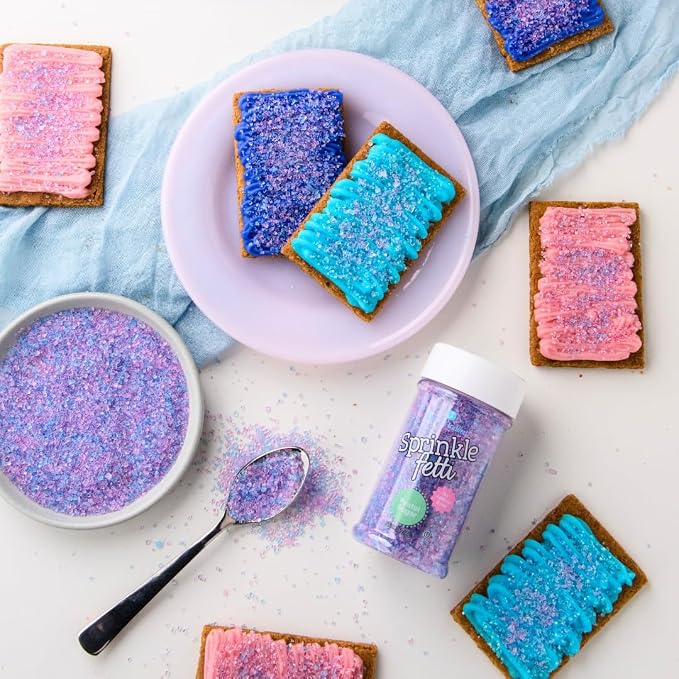 Sweets Indeed Dye Free Pastel Sugar Mix, Dye Free, Edible Sugar Mix, Perfect for Cake Decorations, Baking, Ice Cream, Cookies, Cupcake Topper 3.35 ounces (Dye Free Pastel Sugar)