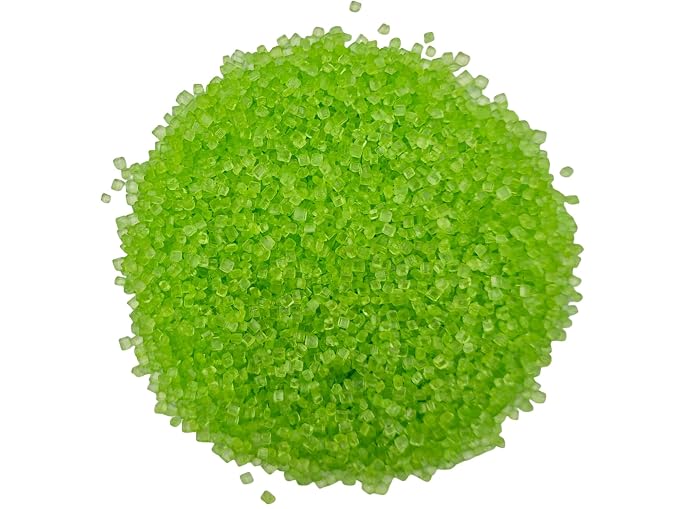 Edible Decorative 5 Ounce Coarse Crunchy Large-grained GrassGreen Sanding Sugar Sprinkles for Baking, Sparkling Crystals for Cakes, Cookies, Cupcakes, Ice Cream Topping and Rimming Sugar