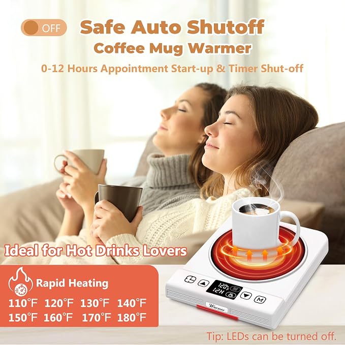 2 in 1 Sourdough Starter Warmer and Coffee Mug Warmer, Upgraded Sour Dough Starter Heating Mat with Precise 1℉ Thermostat (70-100℉) and Cup Warmer (110-180℉) Dual Mode Heater for Bread Baking & Coffee