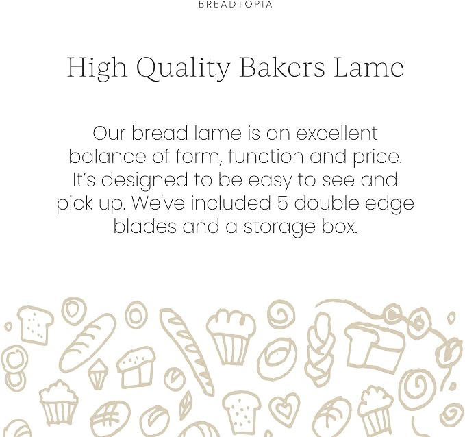 Breadtopia Bread Lame with 5 Blades & Storage Box | Premium Lame Bread Tool | Bread Lame Dough Scoring Tool | Perfect as a Sourdough Scoring Blade | Ideal Gifts for Bakers |