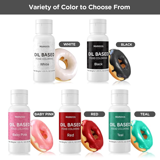 Oil Based Food Coloring for Chocolate - 30 Milliliters Upgraded Black Oil Food Color for Baking Cake Decorating, Edible Food Dye for Candy Melts Cookies Easter Egg Icing Fondant Meringues
