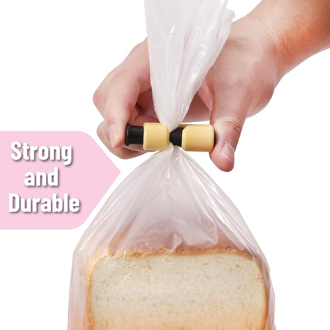 Mr. Pen- Squeeze and Lock Bread Bag Clips, 2.4 Inch, 8 Pack | Multicolor Squeeze Lock Clips, Reusable Bag Closures for Bread, Snacks, Coffee, Food Storage, Fits Thick and Thin Bags