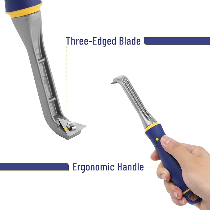 Bates- Carbide Scraper, 1 Inch, 2 Pack, Three-Edged Tungsten Steel Triangular Blade