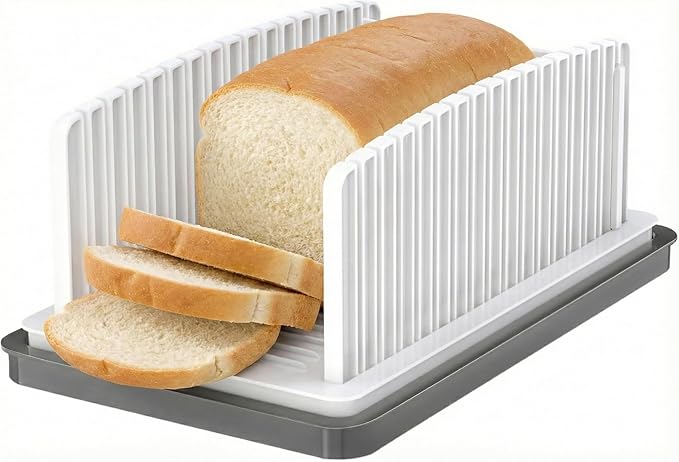 Professional Bread Slicer Guide Precision Loaf Cutter with Non-Slip Base for Perfect, Even Slices Artisan Sourdough Bread