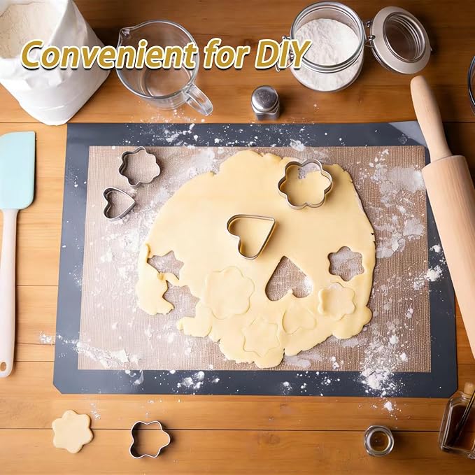 30Pcs Mini Cookie Cutters Set with Box, Small Stainless Steel Geometric Shape Cookie Cutters, Clay Cutters for Kids