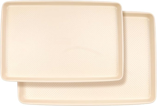 David Burke 17"/15" Cookie Sheets – Carbon Steel, PFTE & PFOA Free, Oven Safe, Non-Toxic, Perfect for Baking and Roasting – Cream (2-Pack)