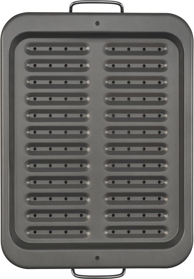 GoodCook Everyday Nonstick Steel Broiler Pan, 11.5" x 14.25", Gray