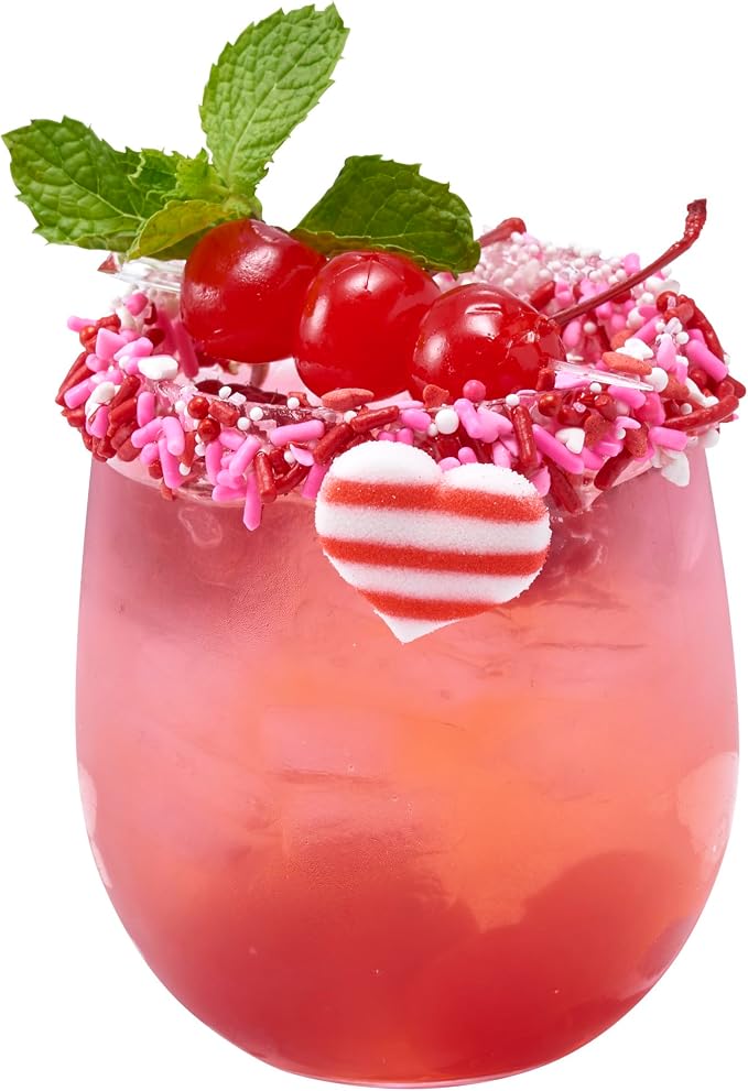 DecoPac Valentine Fusion Mix Sprinkles, 27oz, Pink, Red White Candy Sprinkles in Handheld Container, Edible Decorations For Celebration Cakes, Cupcakes, Cookies and Donuts