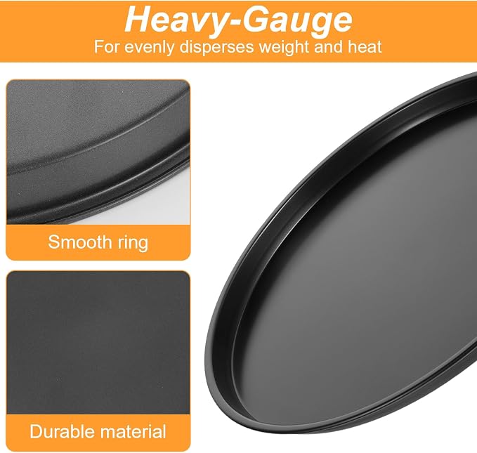 11.4 Inch Cookie Cake Pan, Round Cake Pan Round Cookie Sheet Nonstick Giant Shollow Baking Pans Cakes Tray Pans for Home Kitchen Baking